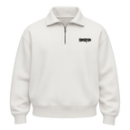BASIC Half Zipper Sweatshirt White