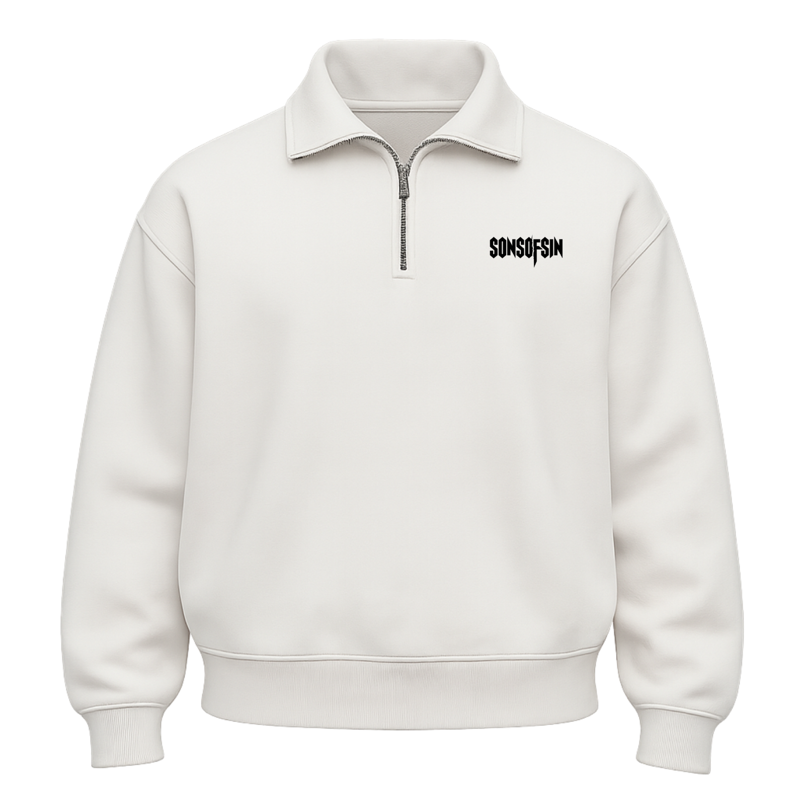SKULL Half Zipper Sweatshirt