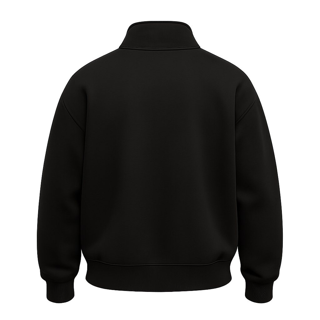 BASIC Half Zipper Sweatshirt Black