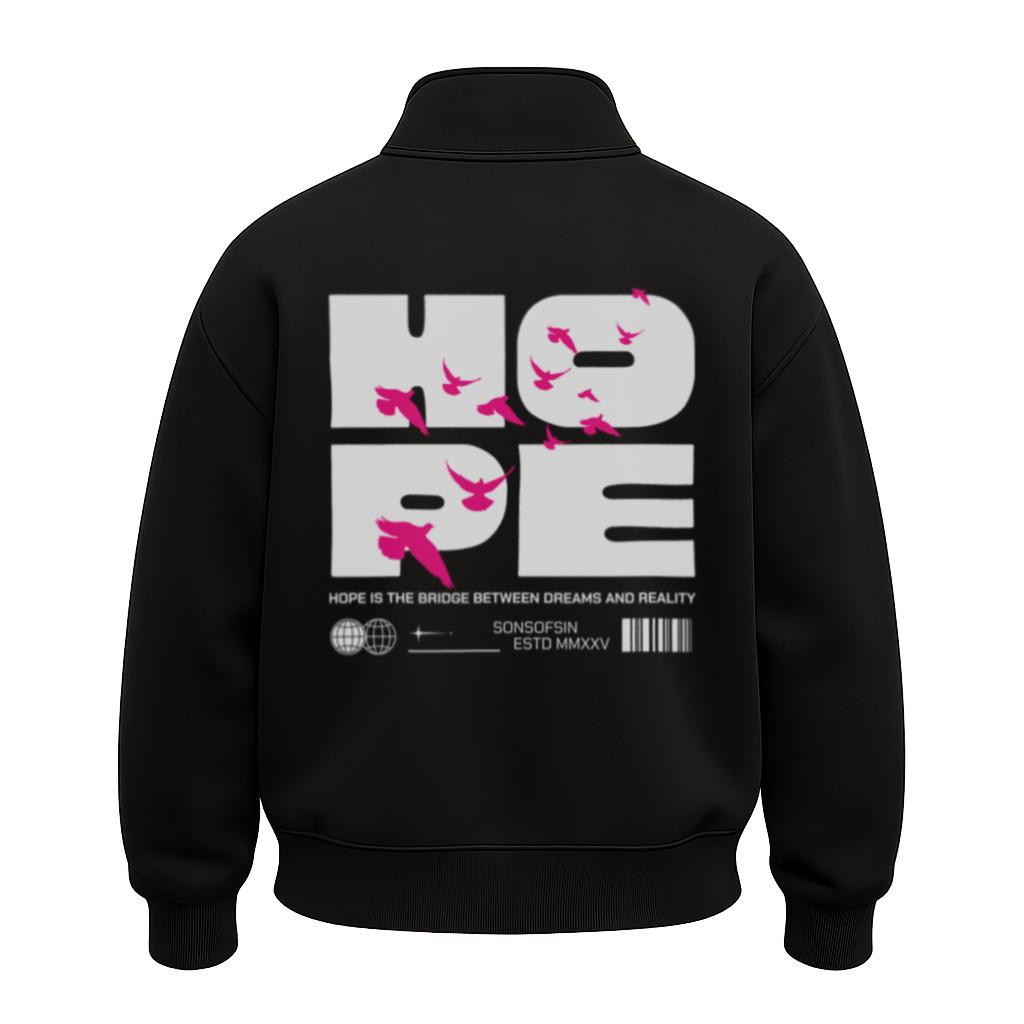 HOPE Half Zipper Sweatshirt