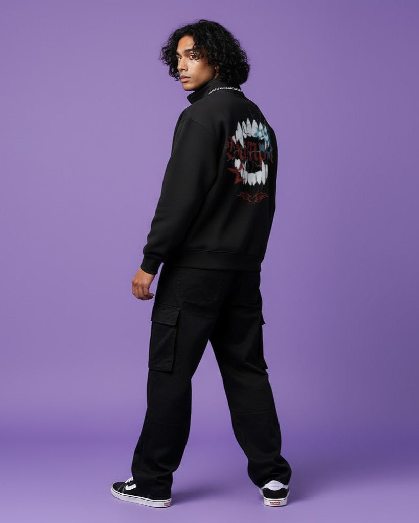 VAMPIRE Half Zipper Sweatshirt