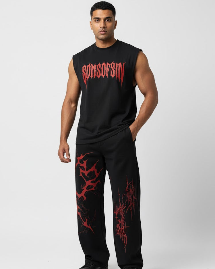 BEAST STRAIGHT FIT BAGGY JOGGERS