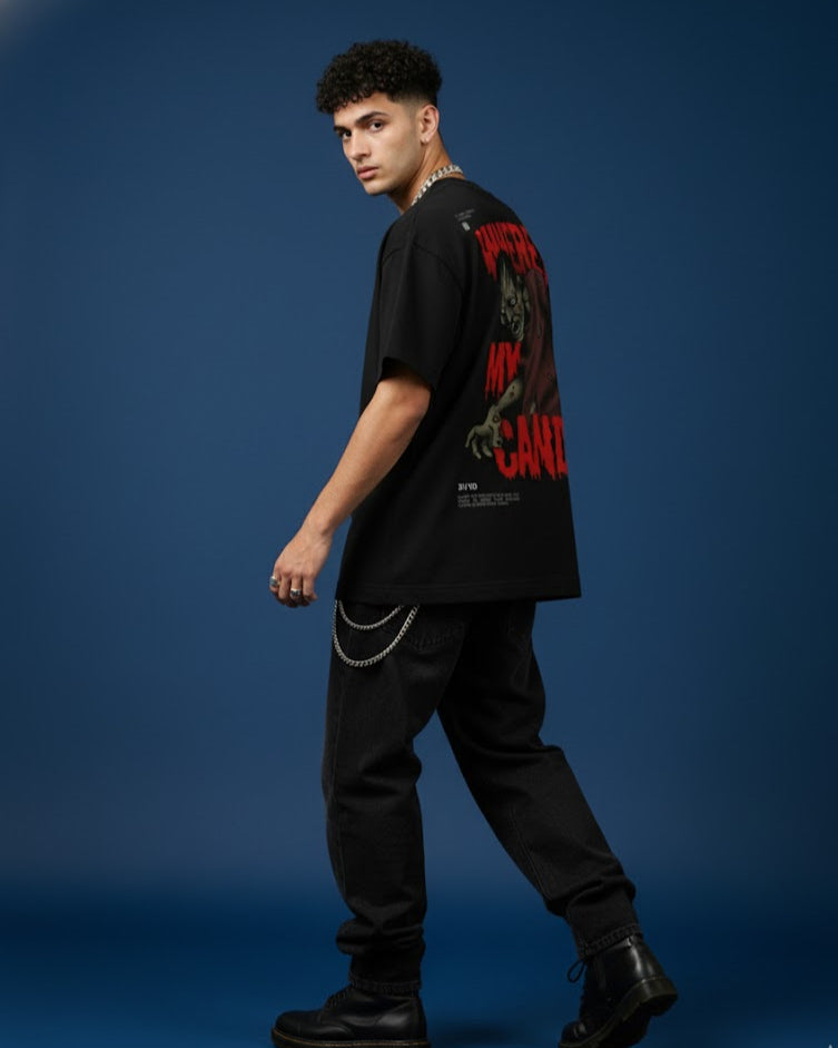 WHERE IS MY CANDY oversized t-shirt