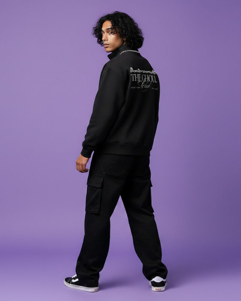 GHOUL Half Zipper Sweatshirt