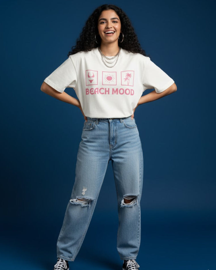 BEACH MOOD oversized t-shirt