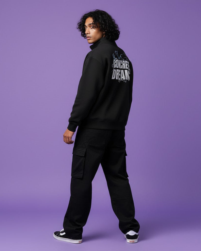 CONCRETE DREAMS Half Zipper Sweatshirt