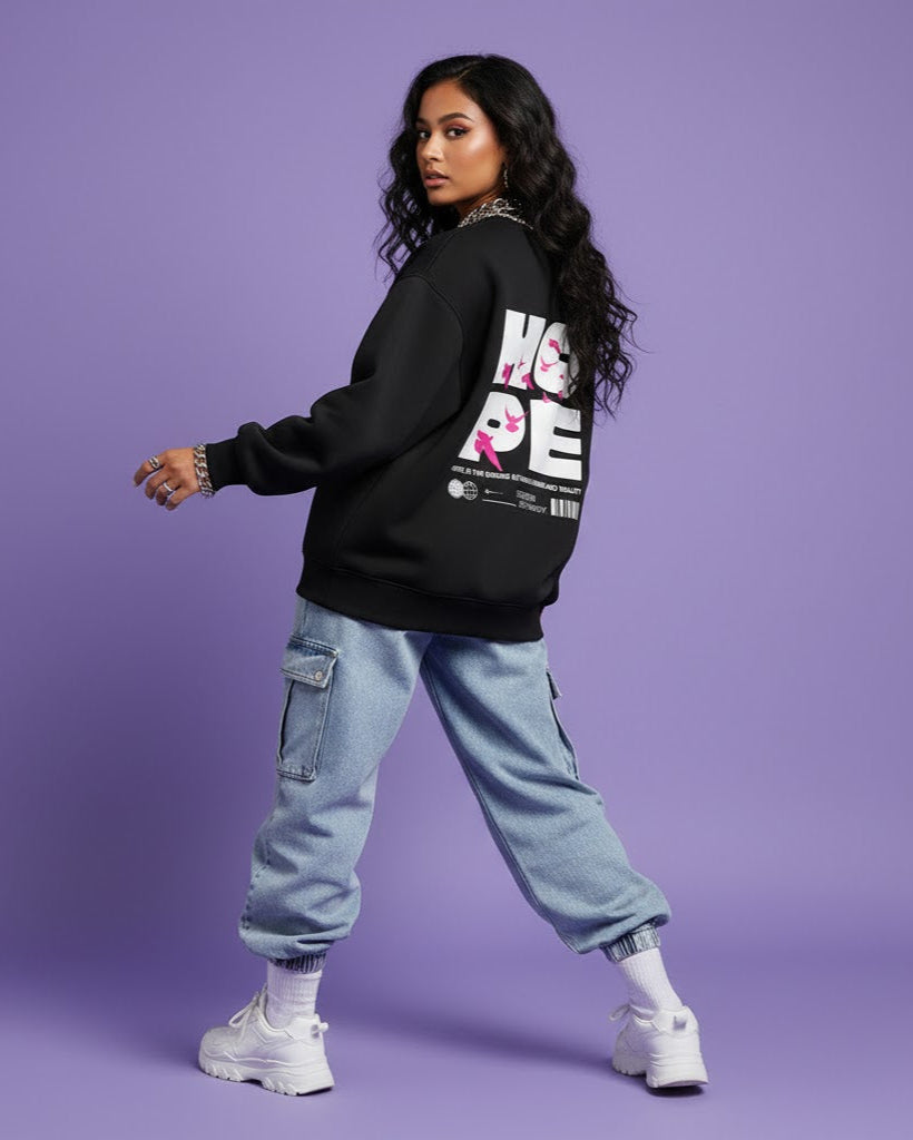 HOPE Half Zipper Sweatshirt