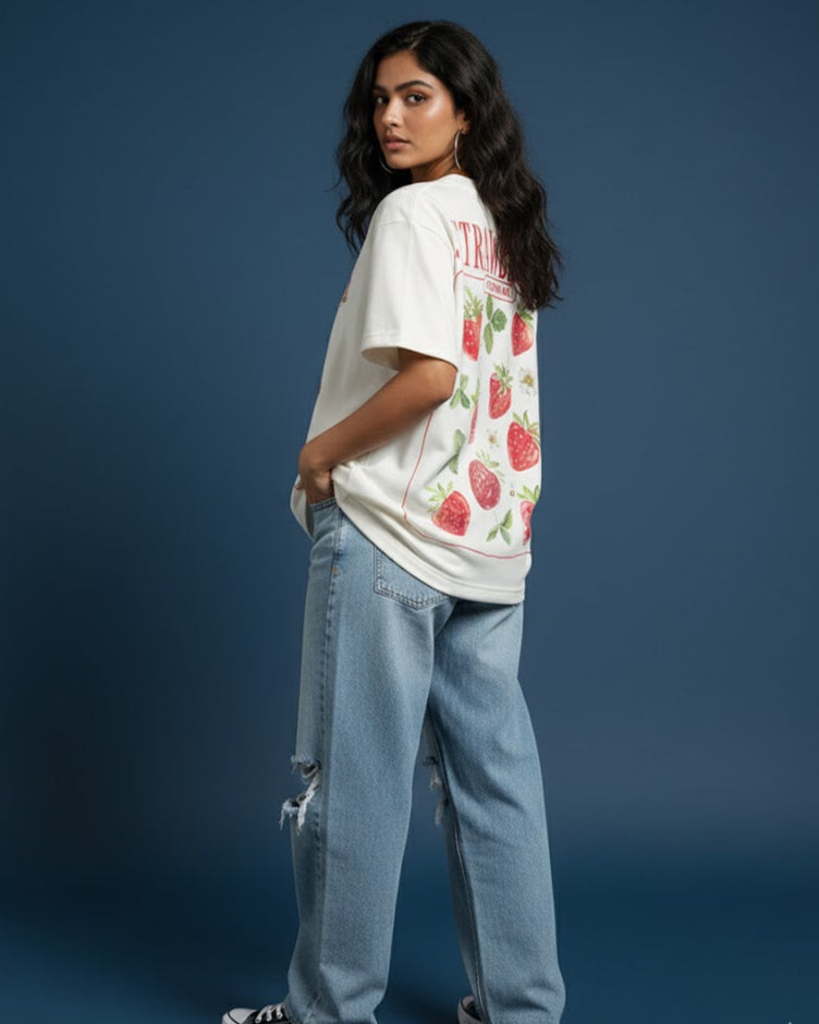 STRAWBERRY FESTIVAL oversized t-shirt