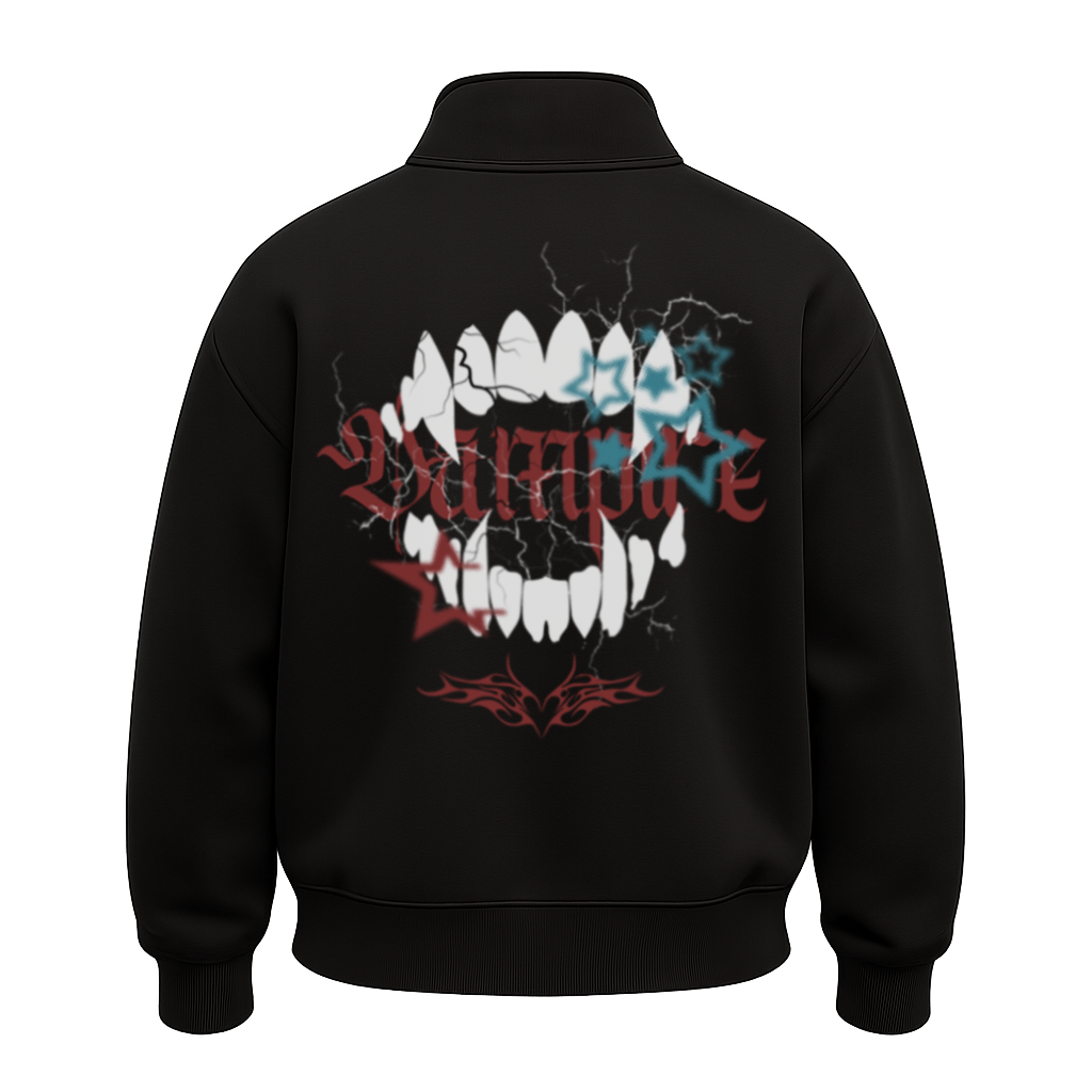 VAMPIRE Half Zipper Sweatshirt