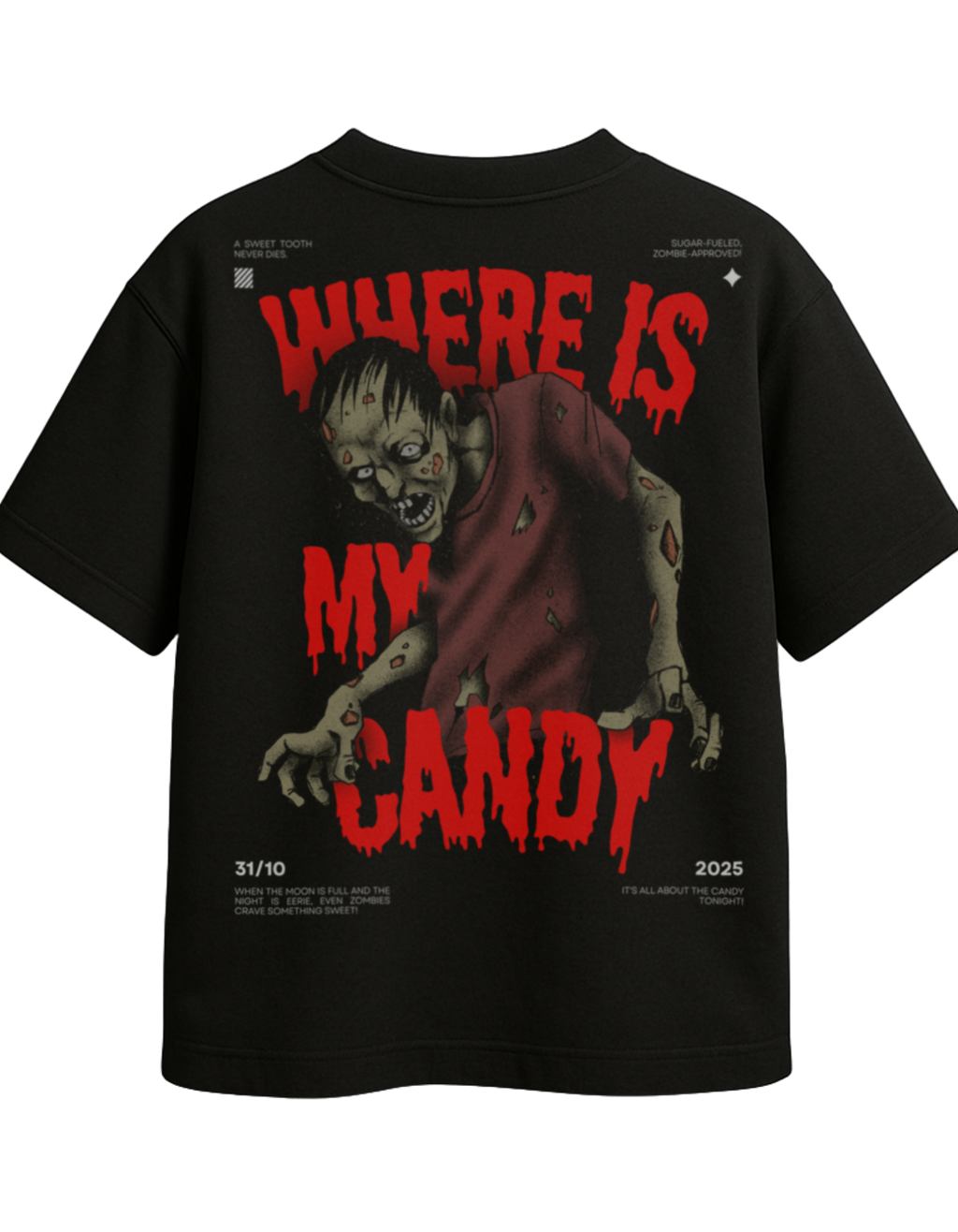 WHERE IS MY CANDY oversized t-shirt